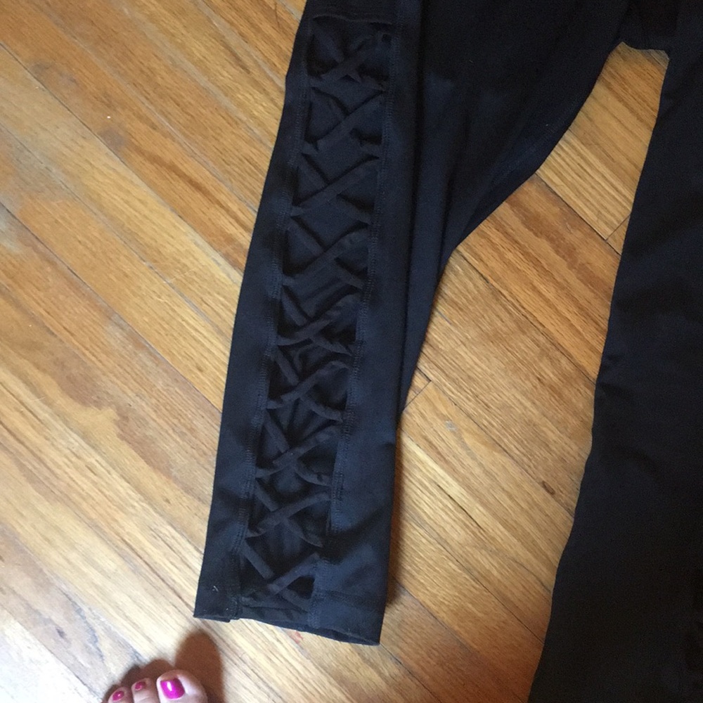 Solid Black Workout Pants - image 1